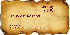 Taubner Roland névjegykártya